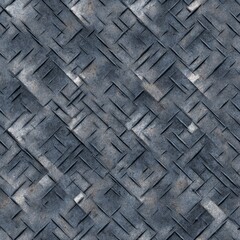 Fototapete - seamless texture this detailed diamond pattern steel floor plate features a design, ideal for creating backgrounds in various projects. perfect industrial themes and modern design.