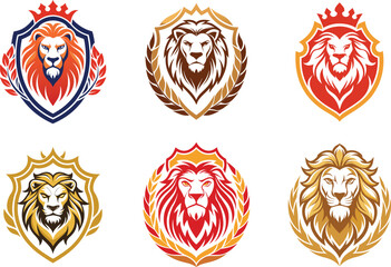 majestic lion head logo designs perfect for branding projects needing powerful regal symbols and sca