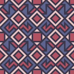 Poster - Geometric Abstract Seamless Pattern with Diamond Shape for Interior and Fashion Design