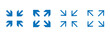 © RadiantForms - maximize and minimize line Arrows icon set , vector resizing, expanding arrow line icons in thin line style.