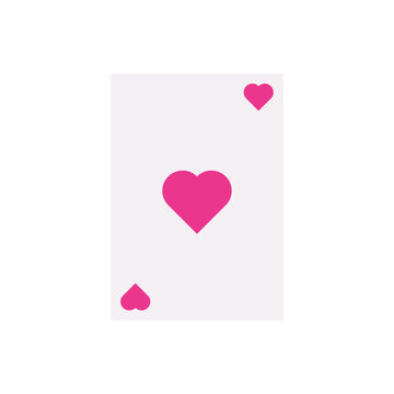 Love card with two heart icon vector. Love greeting card with two heart shapes, clean and modern romantic design.
