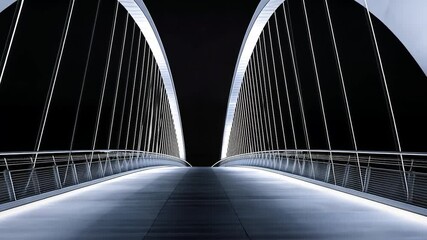 Poster - Illuminated arch bridge at night