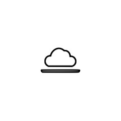 Poster - vector illustration of a cloud