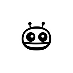 Poster - Cute faced robot icon
