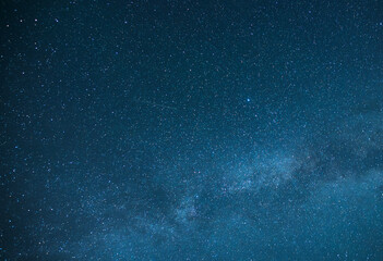 Wall Mural - beautiful bright milky way on the starry sky. astronomical background.