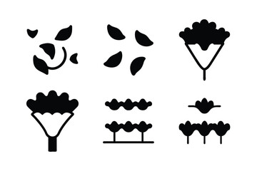 Wall Mural - Vector tree and flower set design illustration