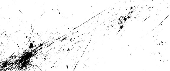 Poster - Vector abstract black artistic grunge effect ink stroke art background	
