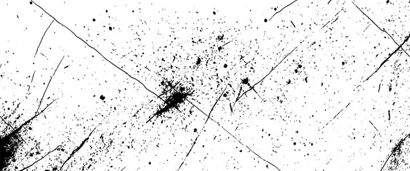 Poster - Vector abstract black artistic grunge effect ink stroke art background	