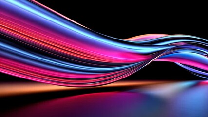Poster - Abstract wavy shapes in vibrant colors