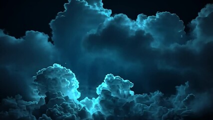 Poster - Illuminated clouds at night