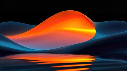 Poster - Abstract landscape with vibrant colors