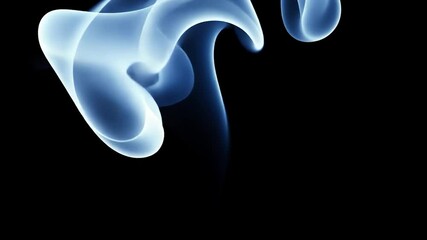 Poster - Abstract female profile with flowing lines