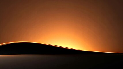 Poster - Abstract graphic design with a glowing orange line.