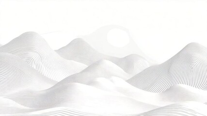 Poster - Abstract Minimalist Mountain Landscape Animation with Subtle Light Variations