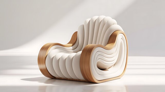 Modern Wooden and Upholstered Lounge Chair Design