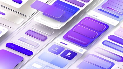 Minimalist user interface design concept illustration