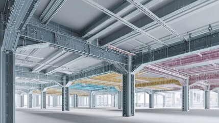 Poster - Interactive 3D BIM Model Screenshot Showcasing Structural Elements