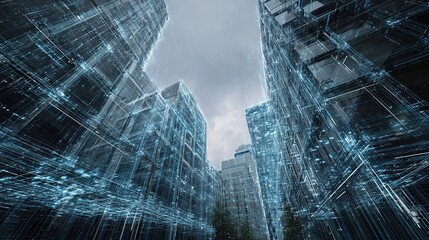 Poster - Futuristic Architectural Vision with Generative AI Elements