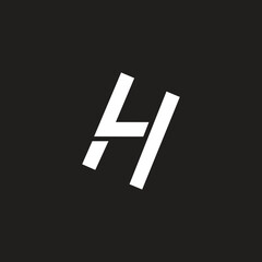 Leinwandbilder - Letter HL or LH logo branding template.
