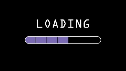 Retro Loading Screen Pixel Art Progress Bar Animation