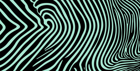 Poster - Vector illustration in popular modern Op Art style, featuring dynamic wavy lines and abstract flowing shapes, creating an illusion of depth and movement with high contrast and bold graphic elements.
