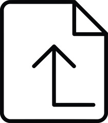Fototapete - Upload Document: A sleek, minimal depiction of an upload icon on a document, symbolizing seamless file transfer and data sharing. A visual shorthand for digital progress.