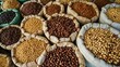 © Phatsawut - Bulk Beans Ready for Purchase - Agricultural Market Display