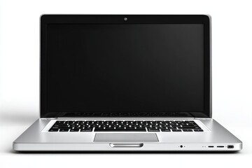 Aufkleber - Sleek Silver Laptop on White Background, Symbolizing Productivity and Remote Work Solutions for Business and Technology Industries : Generative AI