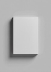 Poster - Blank White Book Mockup on Neutral Background, Ideal for Cover Design and Publishing Promotion, Perfect for Education and Self-Improvement Concepts : Generative AI
