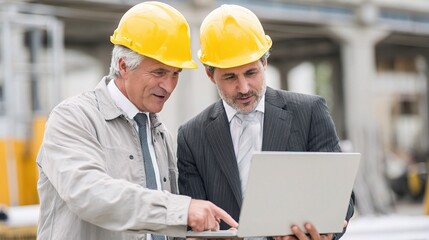 Poster - Engineers and Architects Collaborating on Digital 3D Rendering Project