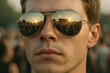 © Alice - Reflection of outdoor concert crowd in aviator sunglasses