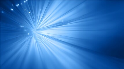 Poster - Blue light rays emanating from center