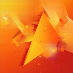 Poster - Orange modern abstract background with geometric shapes.