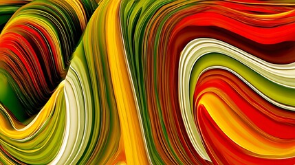 Aufkleber - Swirling vibrant color abstract render
