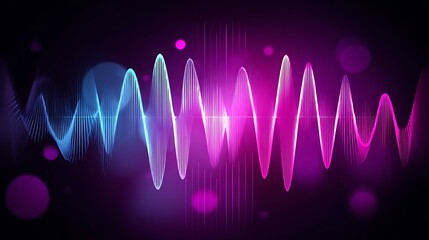 Poster - Abstract sound wave with color gradient