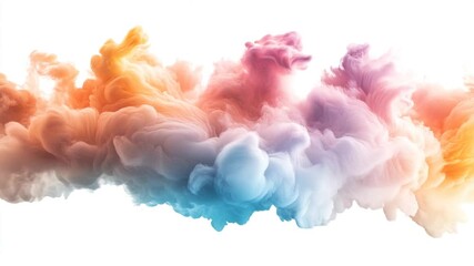 Poster - Colorful smoke abstract background, gradient effect, perfect for creative designs