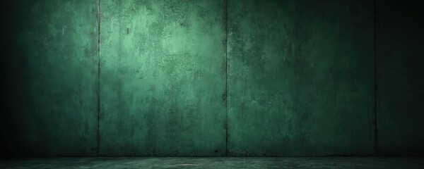 Aufkleber - Green textured concrete wall background, industrial aesthetic. Grunge surface. Abstract art. Dark, blank. Minimalist design. Empty space. Architecture. Ideal for backgrounds, wallpaper, product