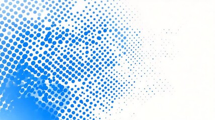 Poster - Dynamic Blue Halftone Pattern Animation for Modern Backgrounds and Visual Effects