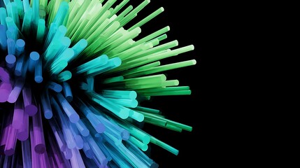 Poster - Abstract gradient cylinders on dark background