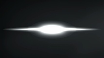 Poster - Bright white horizontal light streak animation moving across dark background. Cosmic digital lens flare. Abstract light effect footage.