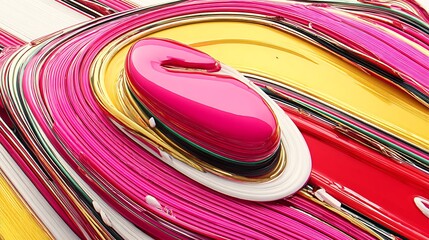 Poster - Abstract vibrant colorful background with smooth curves