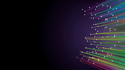 Poster - Abstract data flow network visualization background