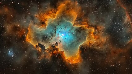 Wall Mural - Colorful celestial nebula