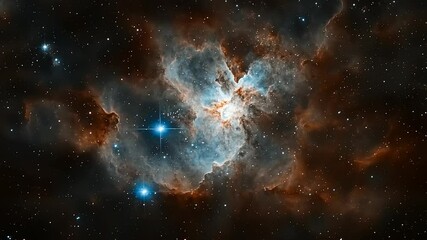 Wall Mural - Colorful nebula in deep space