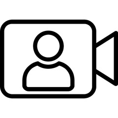 Poster - clean vector icon for video communication