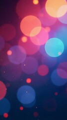 Poster - A cluster of bright lights in blurred focus