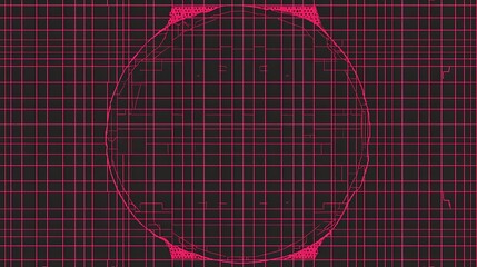 Poster - Grid graphic circle with irregular forms