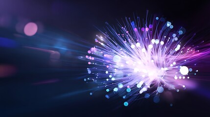 Poster - Fiber optic burst with bokeh effect