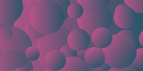 Poster - Abstract bubbles, gradient background between pink and navy blue. Infinity space with a harmonious blend of colors. Presentation mock up for your product. Interior 3d render.eps 10.victor