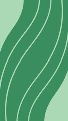 Poster - Abstract green wavy lines illustration on a white background for modern design